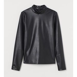 H&M Brand New Faux Leather Top